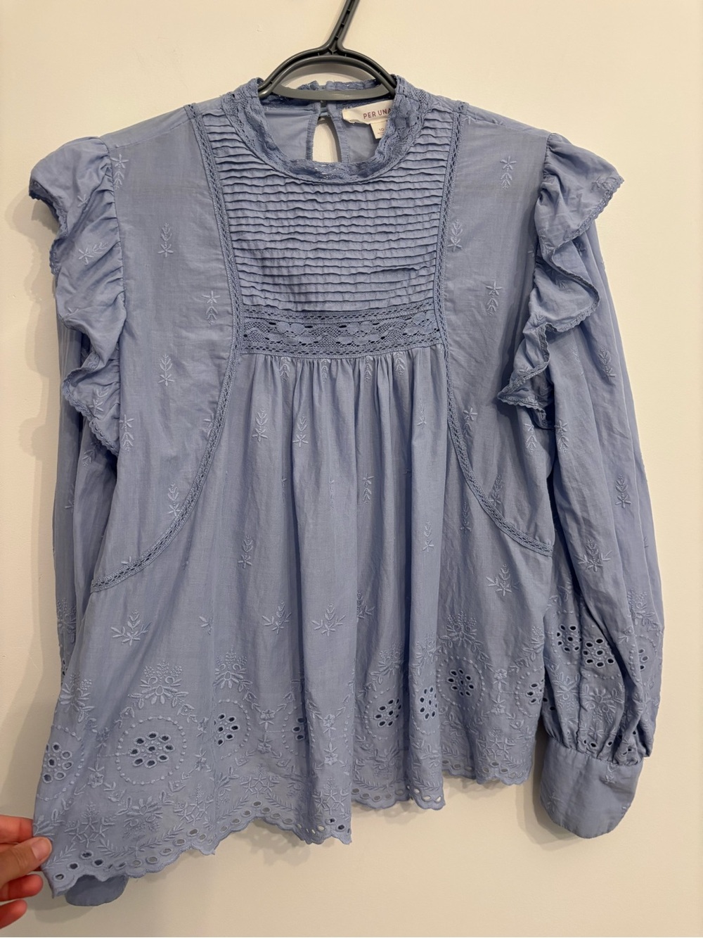 “French Girl” Per Una Embroidered Cotton Blouse|Romantic Boho, UK 10, US 6 - Picture 6 of 14
